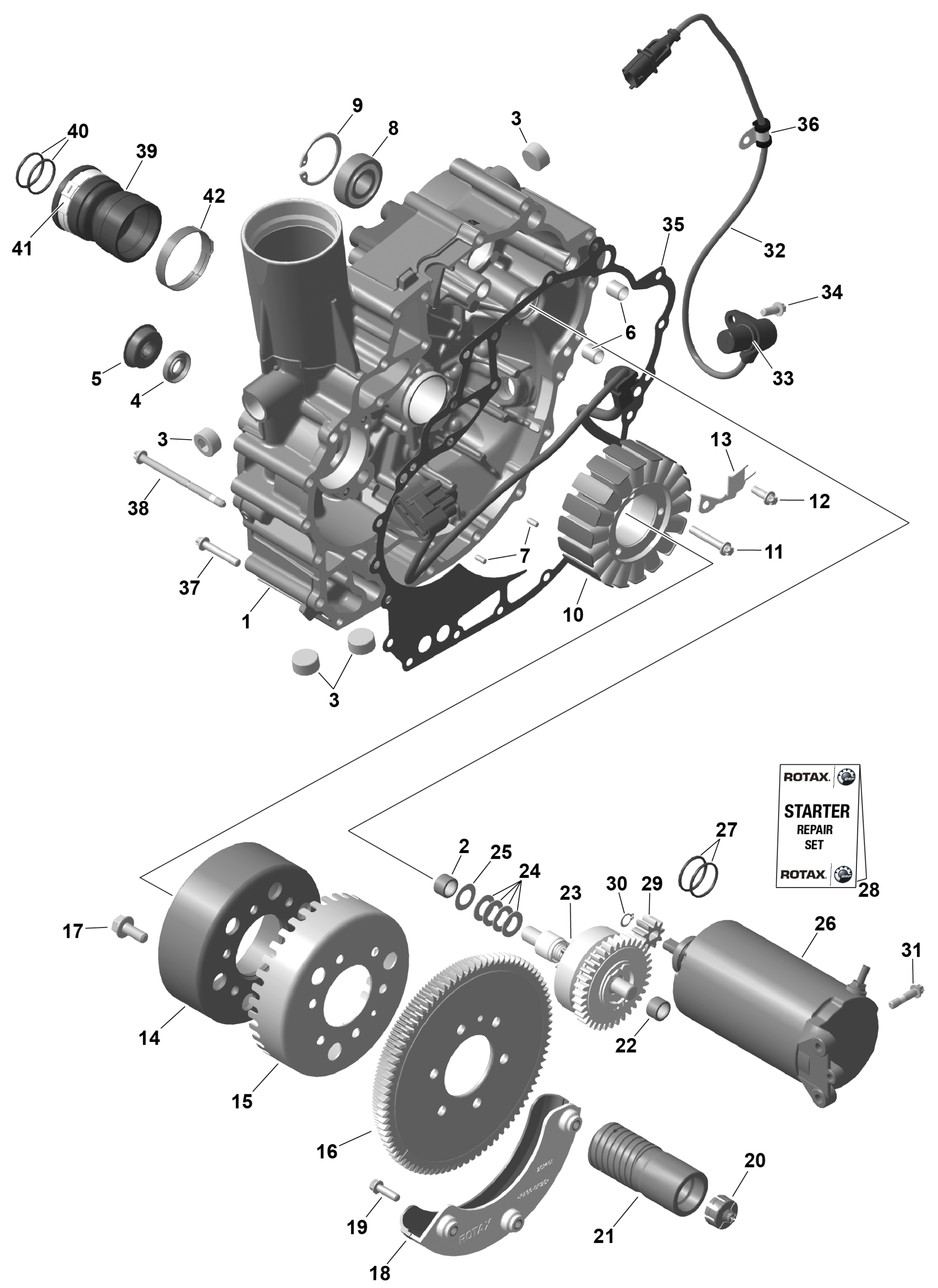ROTAX магнето и электростартер