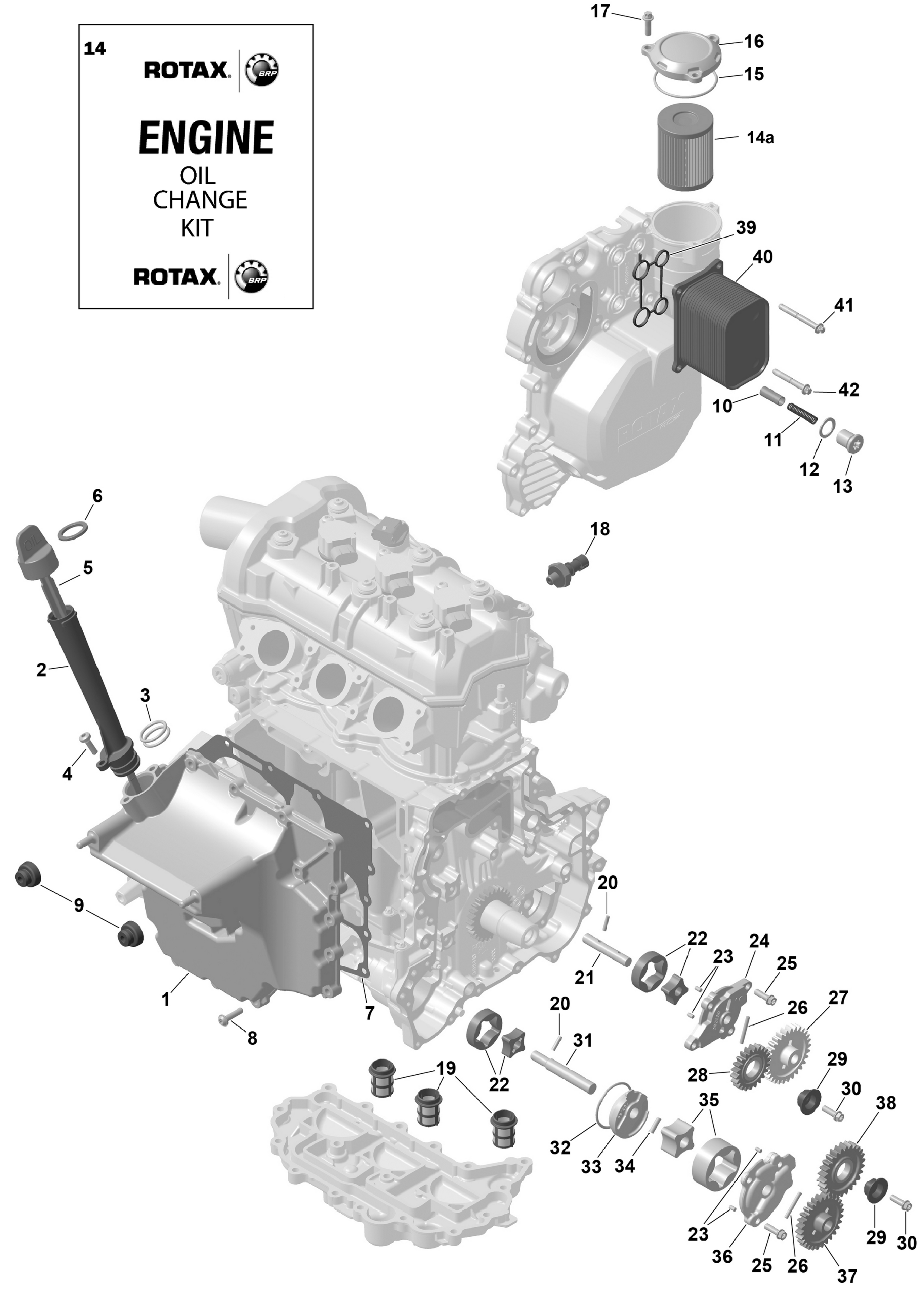 ROTAX система смазки двигателя