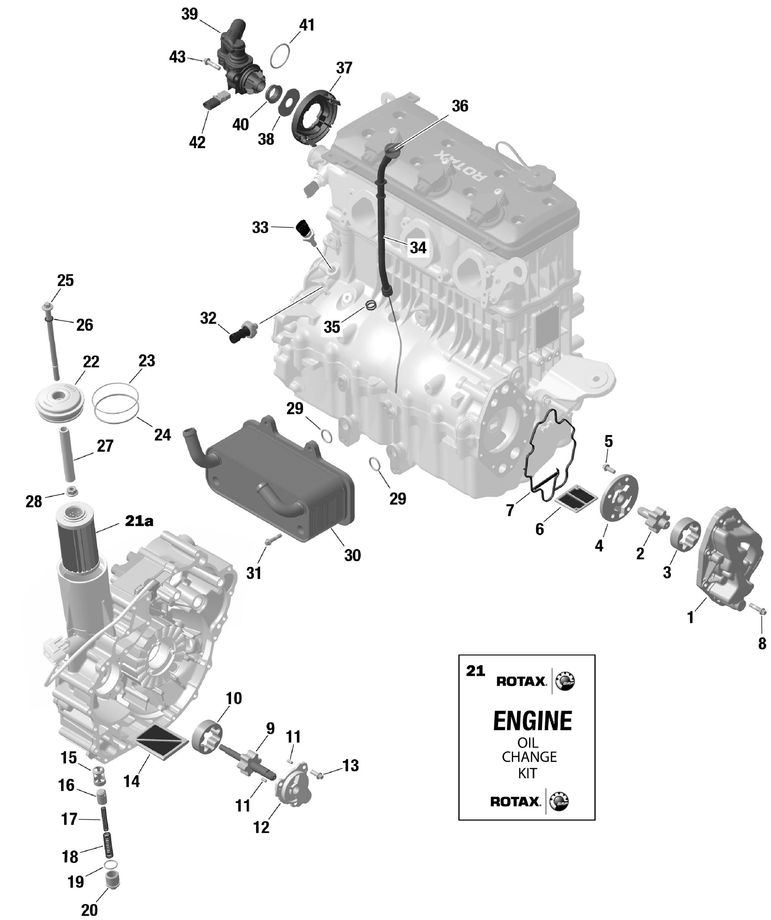 ROTAX система смазки двигателя