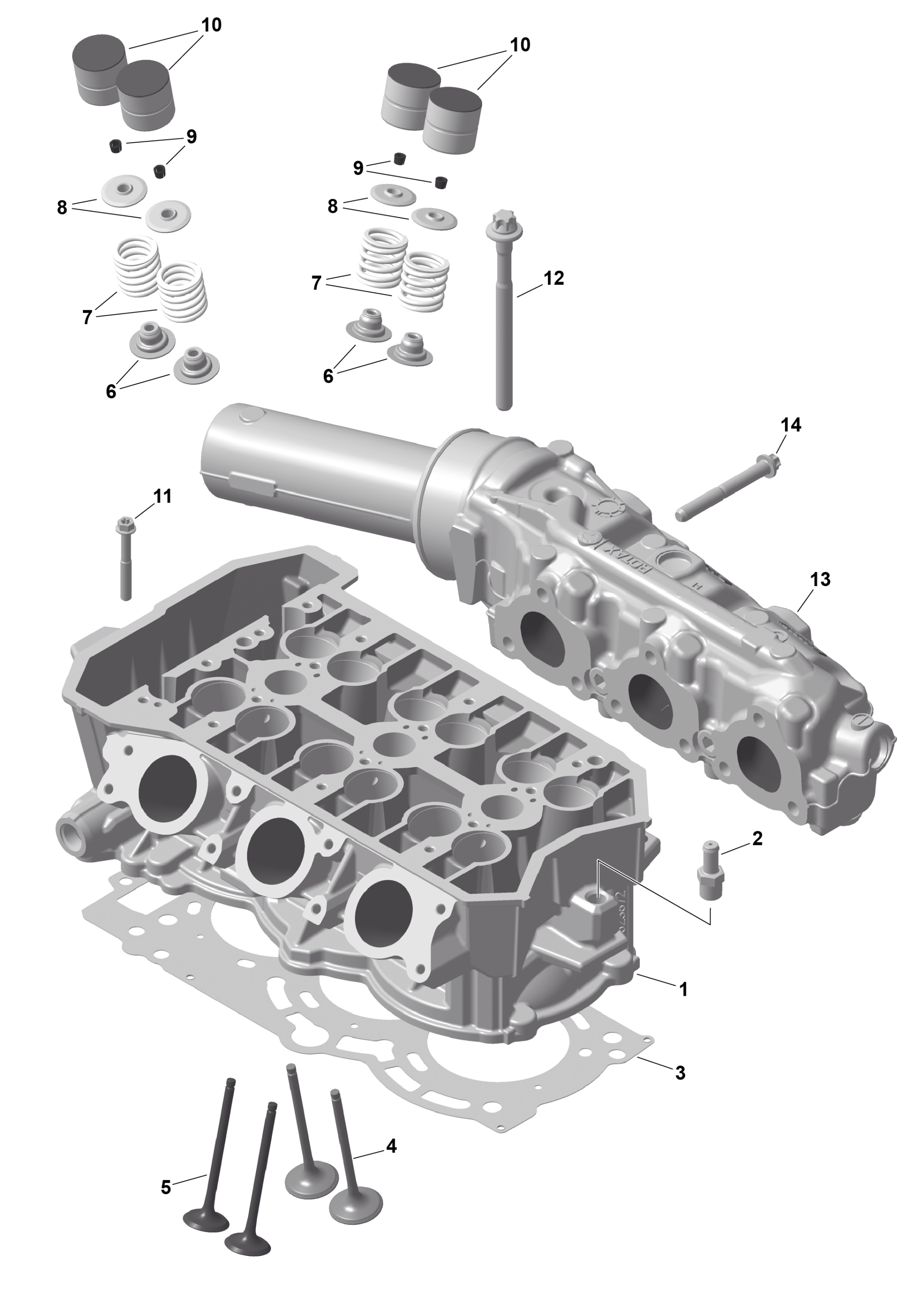 ROTAX головка цилиндра