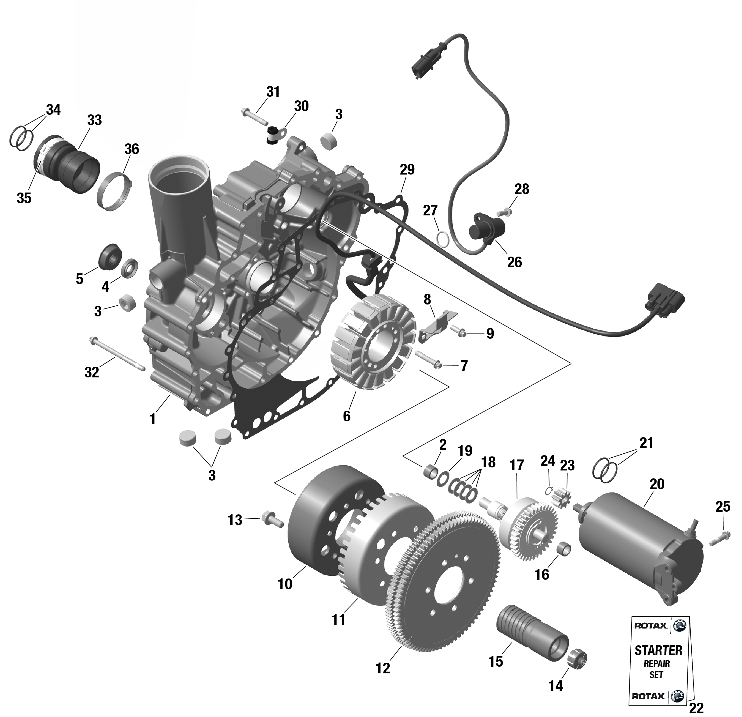 ROTAX магнето и электростартер