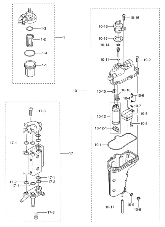 Топливный насос топливный rail и vapor separator (detail)