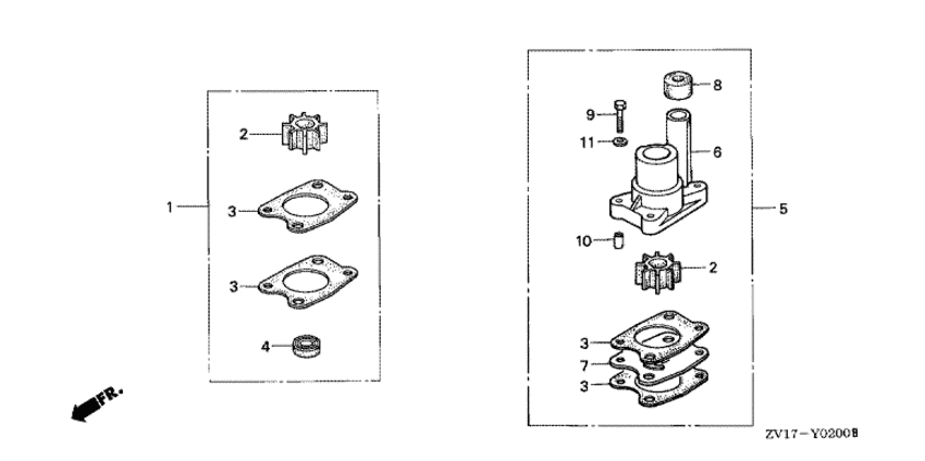 Водяная помпа impeller комплект