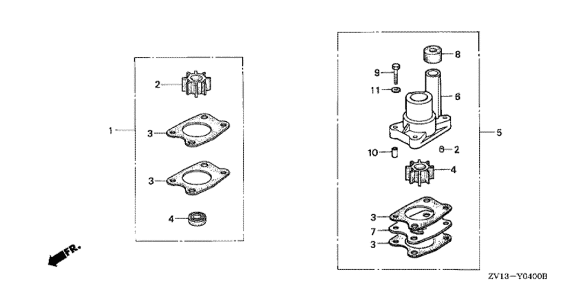 Водяная помпа impeller комплект