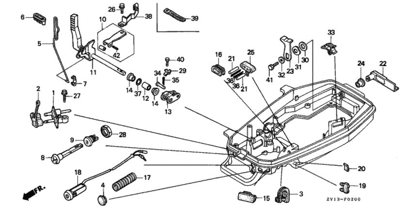 Переключение передач вал/крышка lock lever