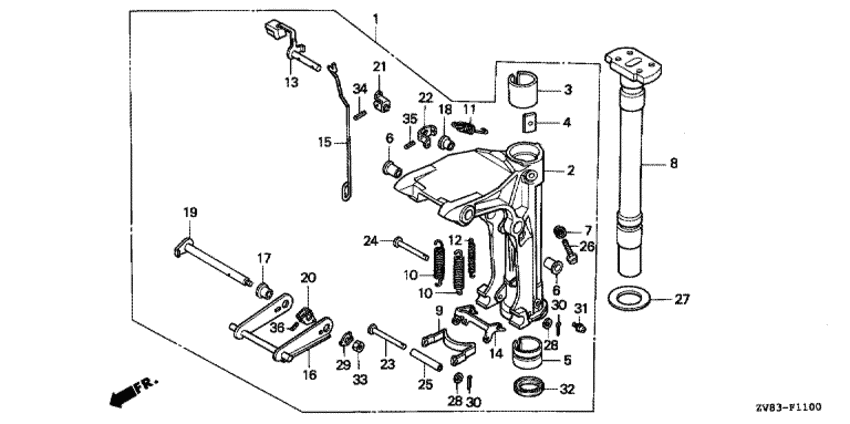 Bf8ax/b/bx) поворотный корпус/поворотный вал (bf6b/bx/d6