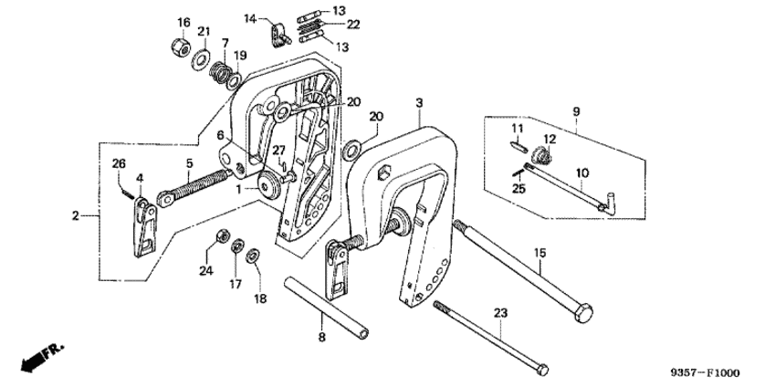 Кормовой кронштейн/adjust rod