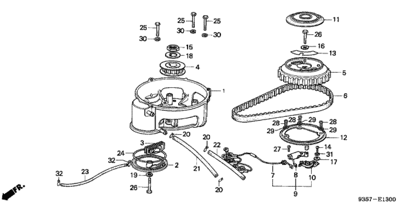 Timing belt/cam pulley/стартер корпус