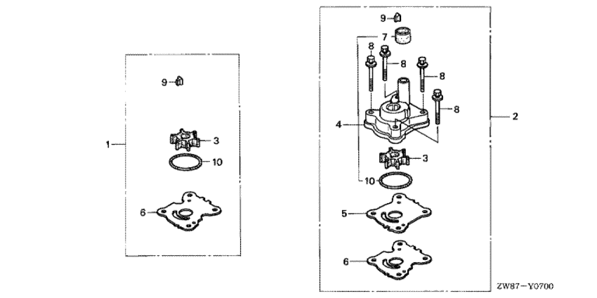 Насос impeller комплект