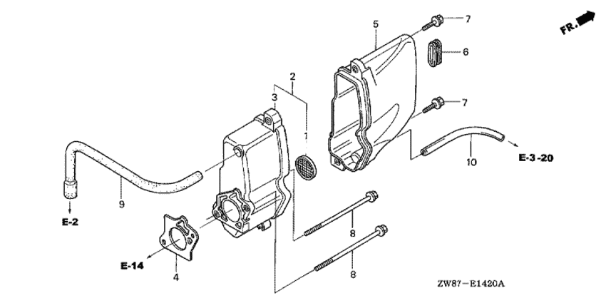 Крышка глушителя