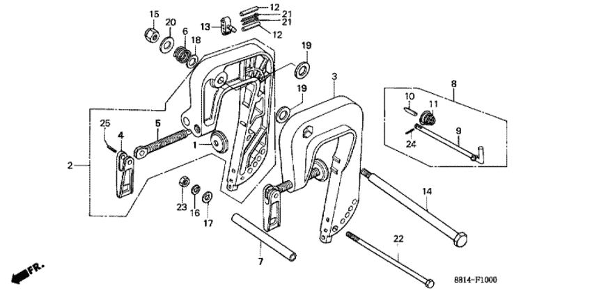 Кормовой кронштейн/adjust rod