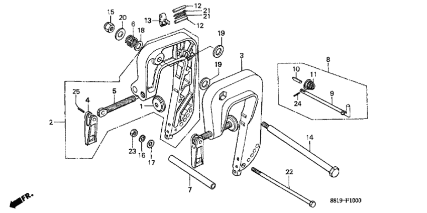 Кормовой кронштейн/adjust rod