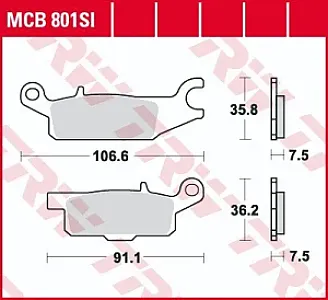 Колодки тормозные (серия Sinter Offroad) MCB801SI