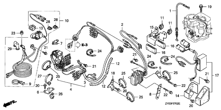 Wire harness (charge катушка 12a)/power tilt