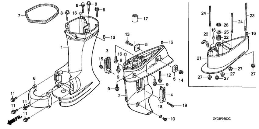 Редуктор/удлинитель корпус