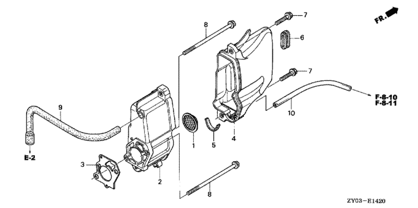 Крышка глушителя