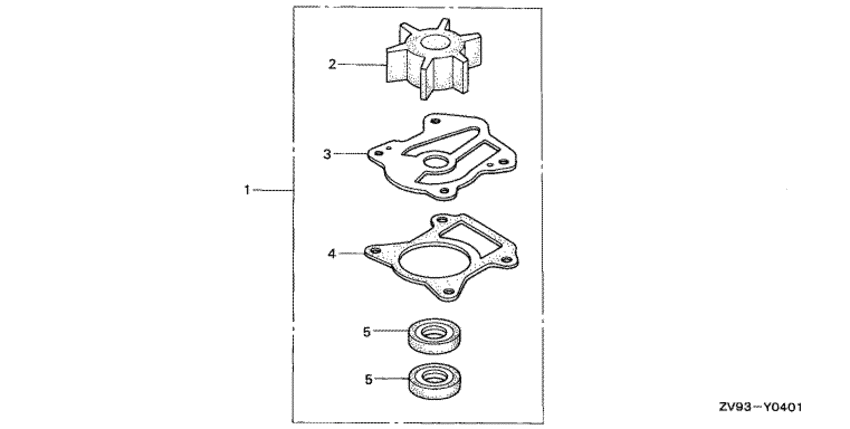 Водяная помпа impeller комплект
