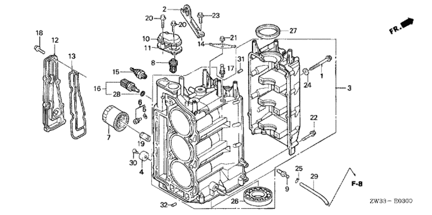 Блок в сборе цилиндр