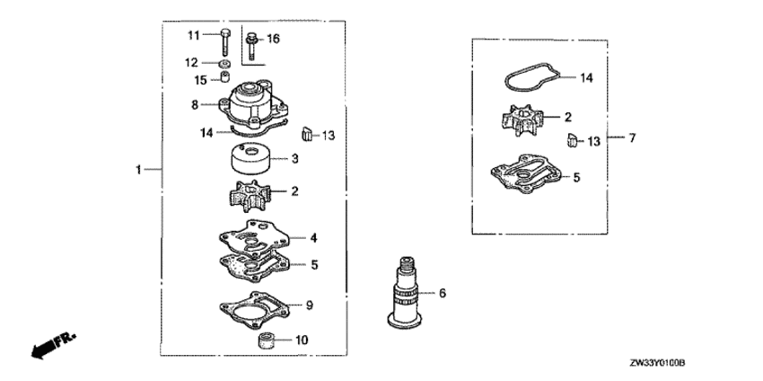 Impeller насос комплект/водяной hose joint (1)