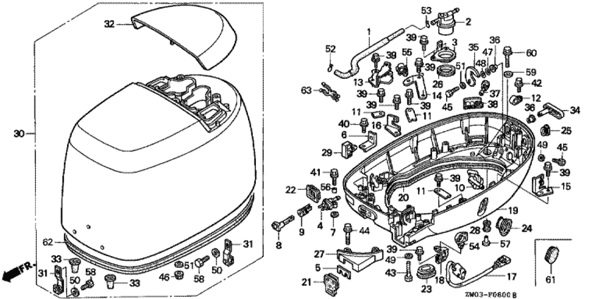 Двигатель крышка/under корпус