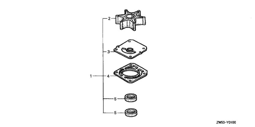 Водяная помпа impeller комплект