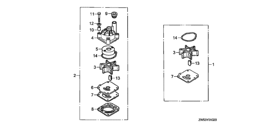 Impeller насос комплект (2)
