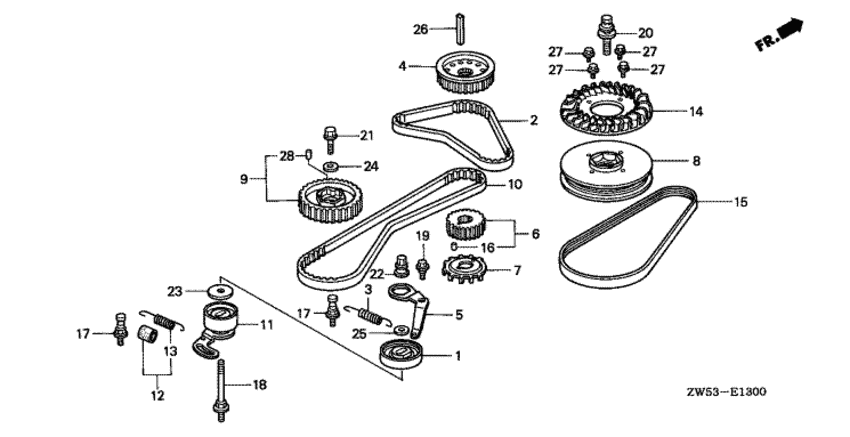 Belt timing