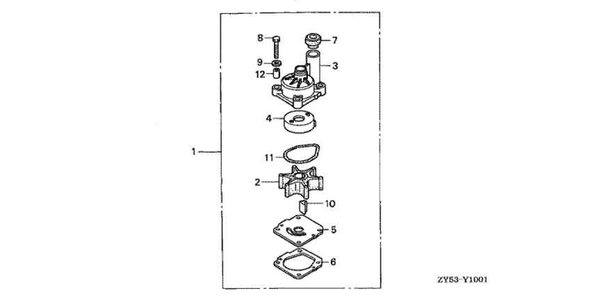 Водяная помпа impeller комплект (2)