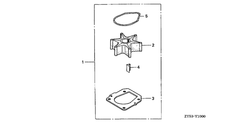 Водяная помпа impeller комплект (1)