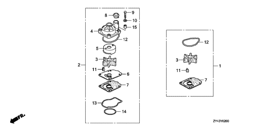 Водяная помпа impeller set