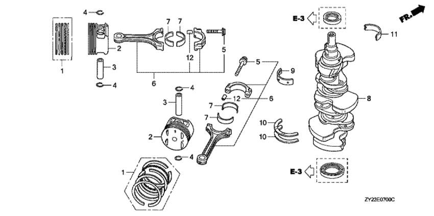 Коленчатый вал и Поршень