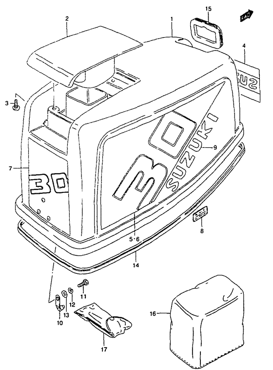 Крышка двигателя