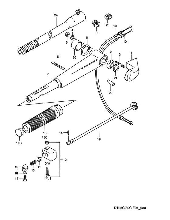 Рукоятка bars ((модель:93~00); NOTE: COLOR: 0ED (серый))