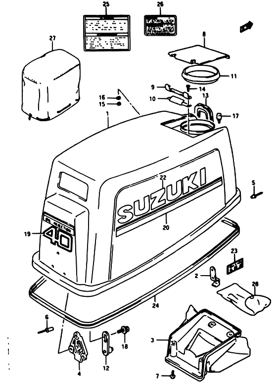 Крышка двигателя