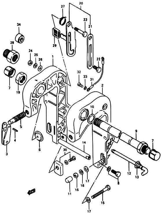 Зажимной кронштейн