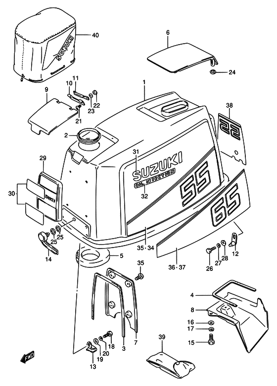 Крышка двигателя