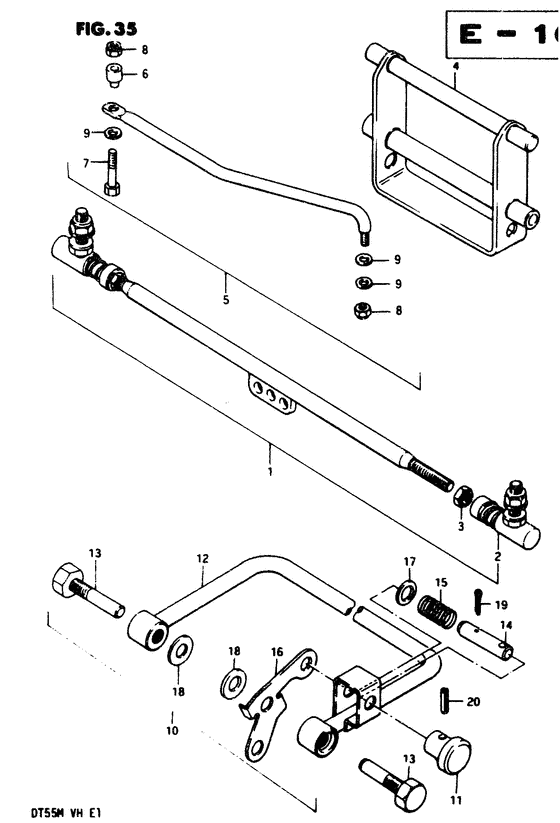 Tie rod тяга spindle zincated yello (опция;)