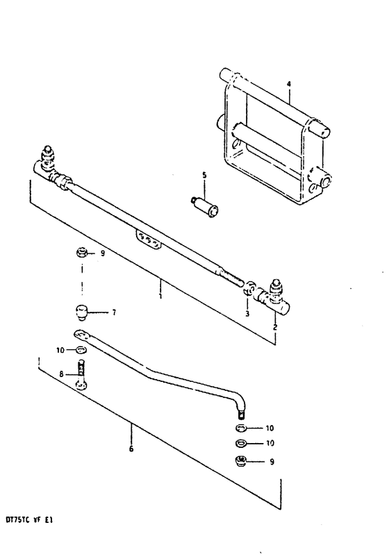 Tie rod тяга spindle zincated yello (опция;)