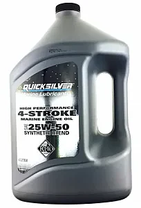 Масло Quicksilver для 4-х тактных двигателей 25W50 синтетическое (4л) Verado 8M0096727