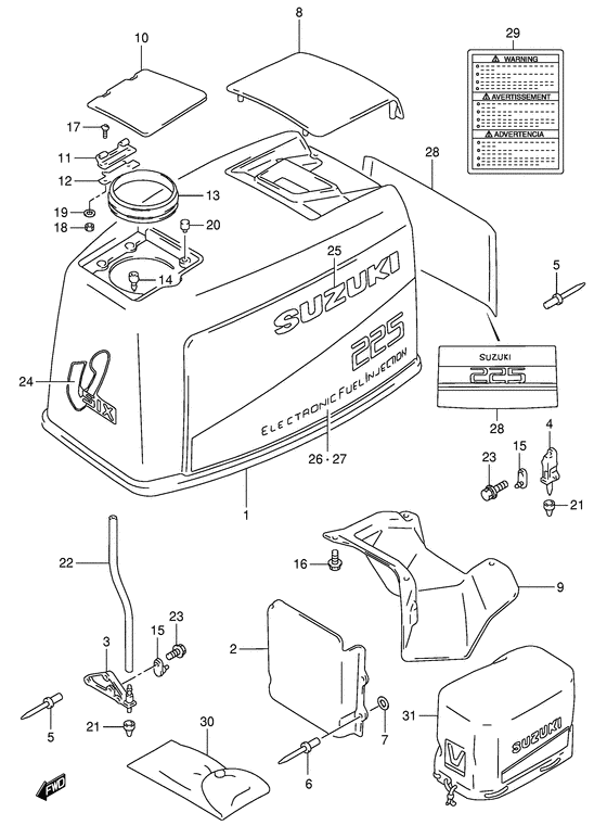 Крышка двигателя