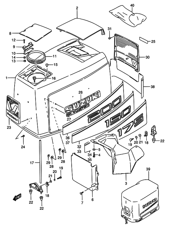 Крышка двигателя
