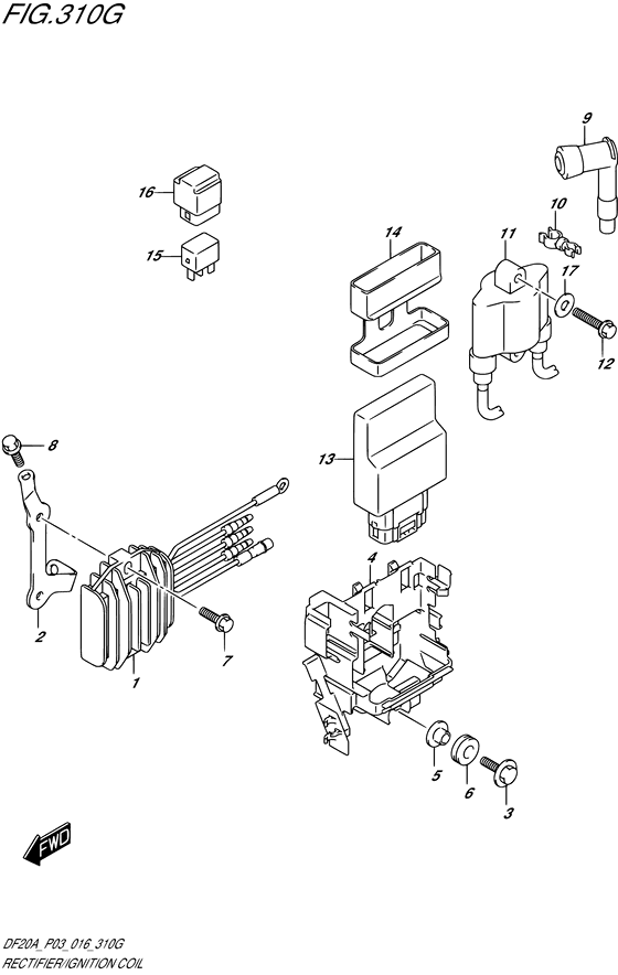 Rectifier/катушка зажигания ((DF20A P03))
