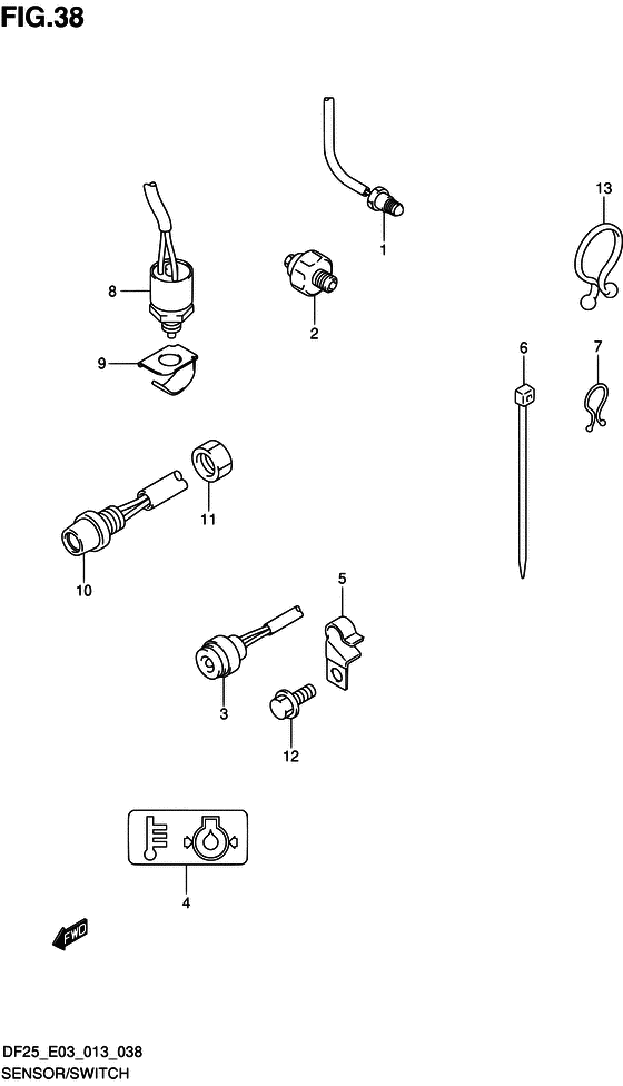 Sensor/switch ((DF25 E03))