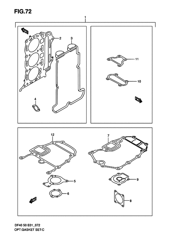 Опция: комплект прокладок