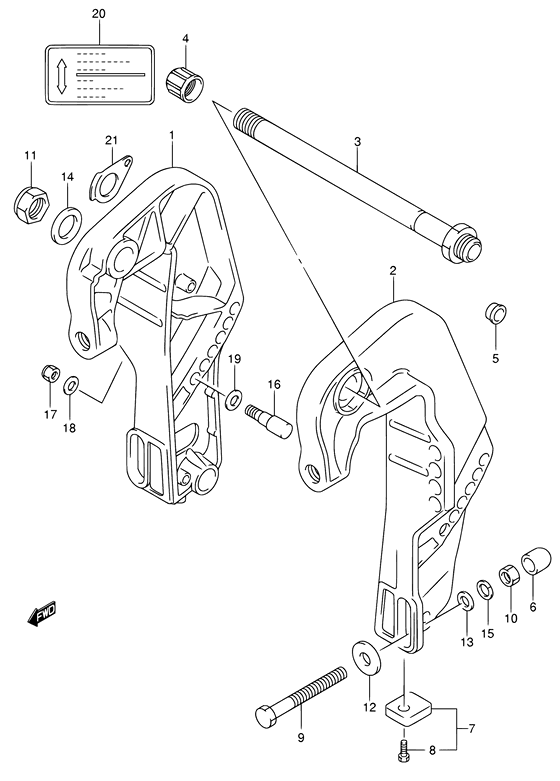 Зажимной кронштейн
