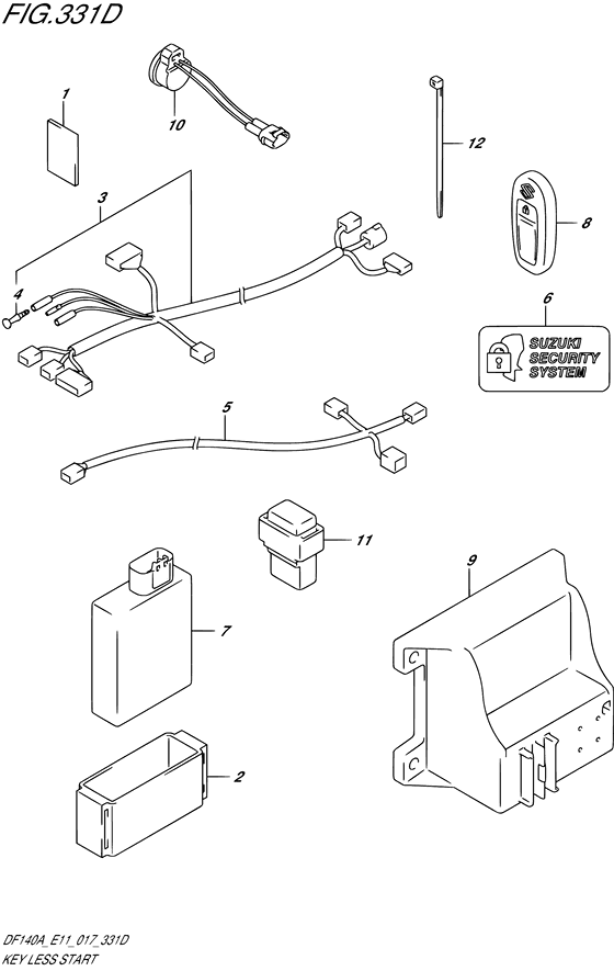 PLEASE MAKE SURE OF SUZUKI DEALERS.) key less start ((df115ast e03); note: note: use frequency assigned on your market. для detailes