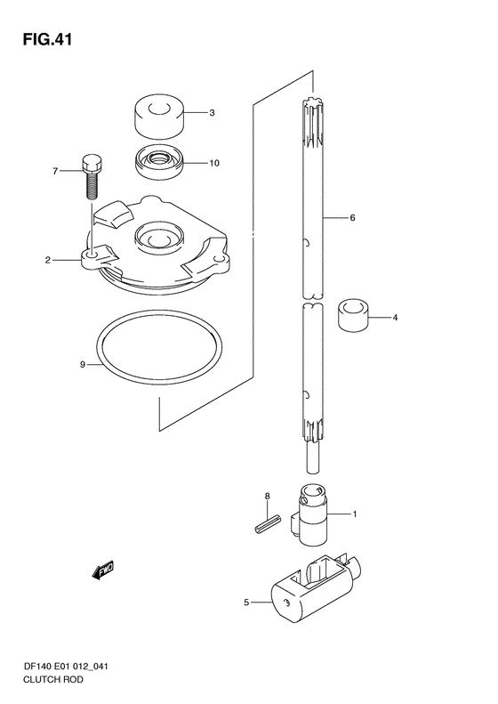 Сцепление rod (Df140t e40)