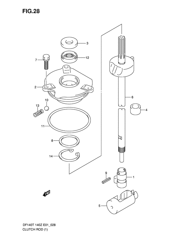 Сцепление rod (Df140t/wt)