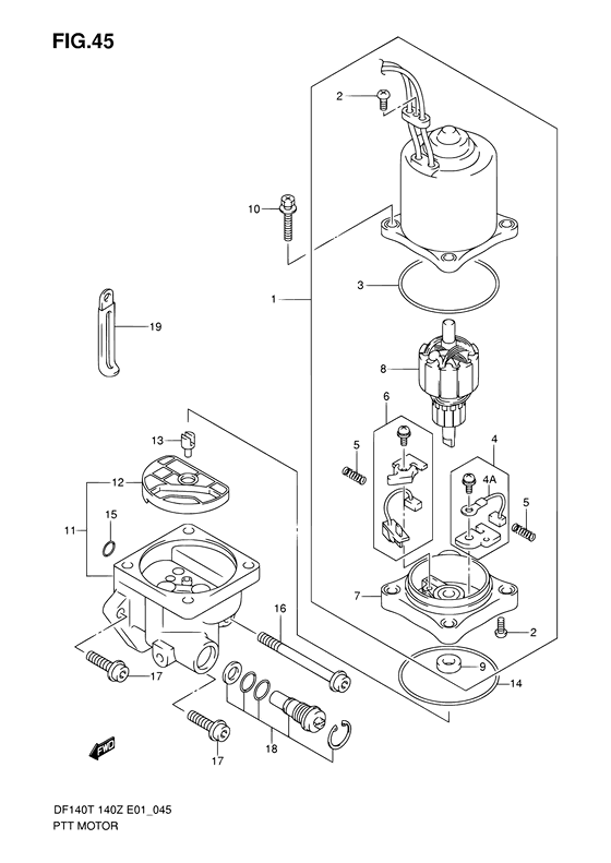 Двигатель системы подъема