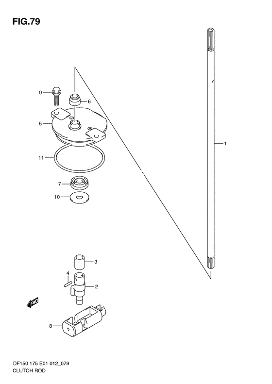 Сцепление rod (Df150z e40)
